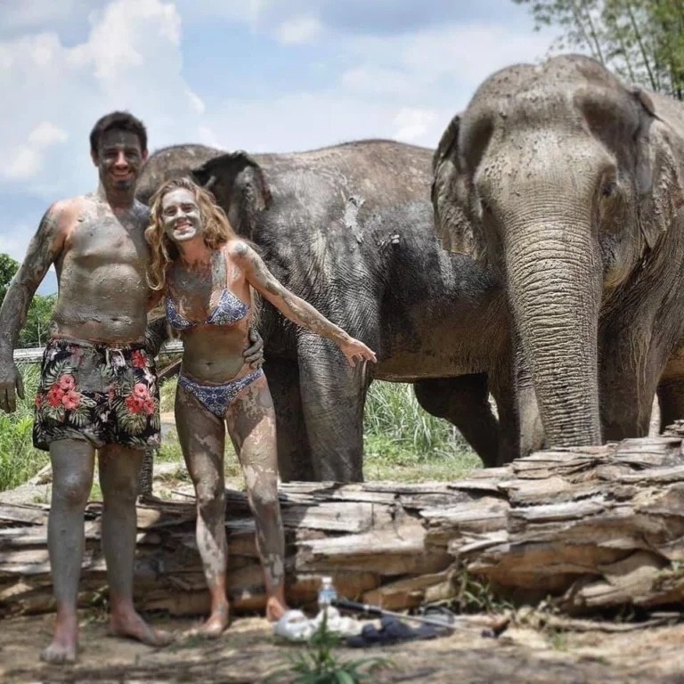 Relaxing with Elephants